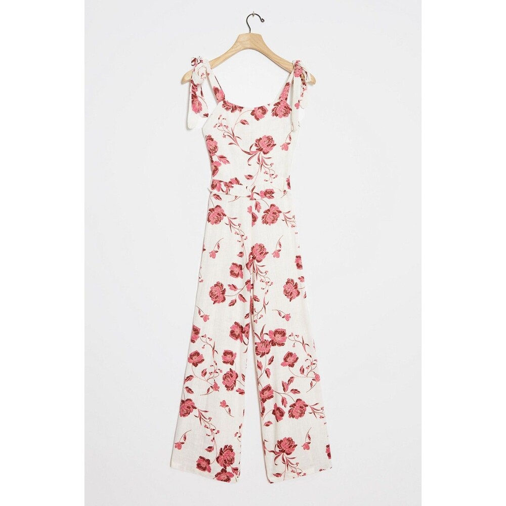 Anthropologie Misa Etta Jumpsuit XS White Pink Floral NWT